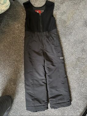 GUC Boulder Gear Kids Black Snow Bib Pants size 6
